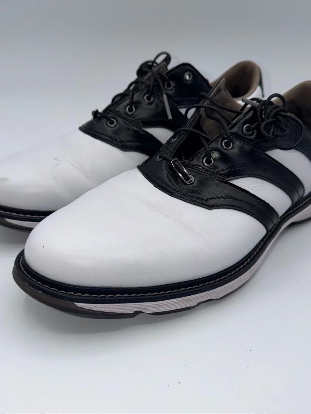 Adidas MC87 Z-Traxion Spikeless Golf Shoes Black White Mens Size 11 Used